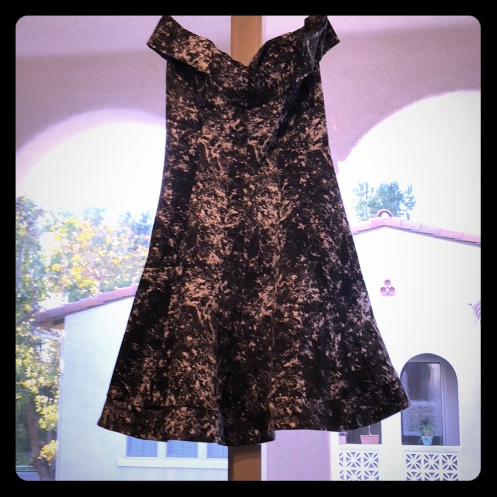 Strapless modern Betsy Johnson dress